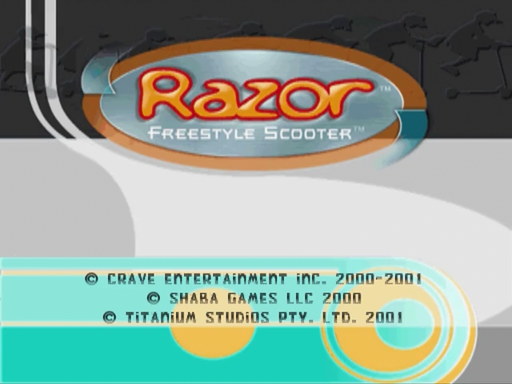 Razor Freestyle Scooter title screen for Sega Dreamcast